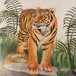 Tatouage Tiger Wall Rub on Mural - Orange and Black